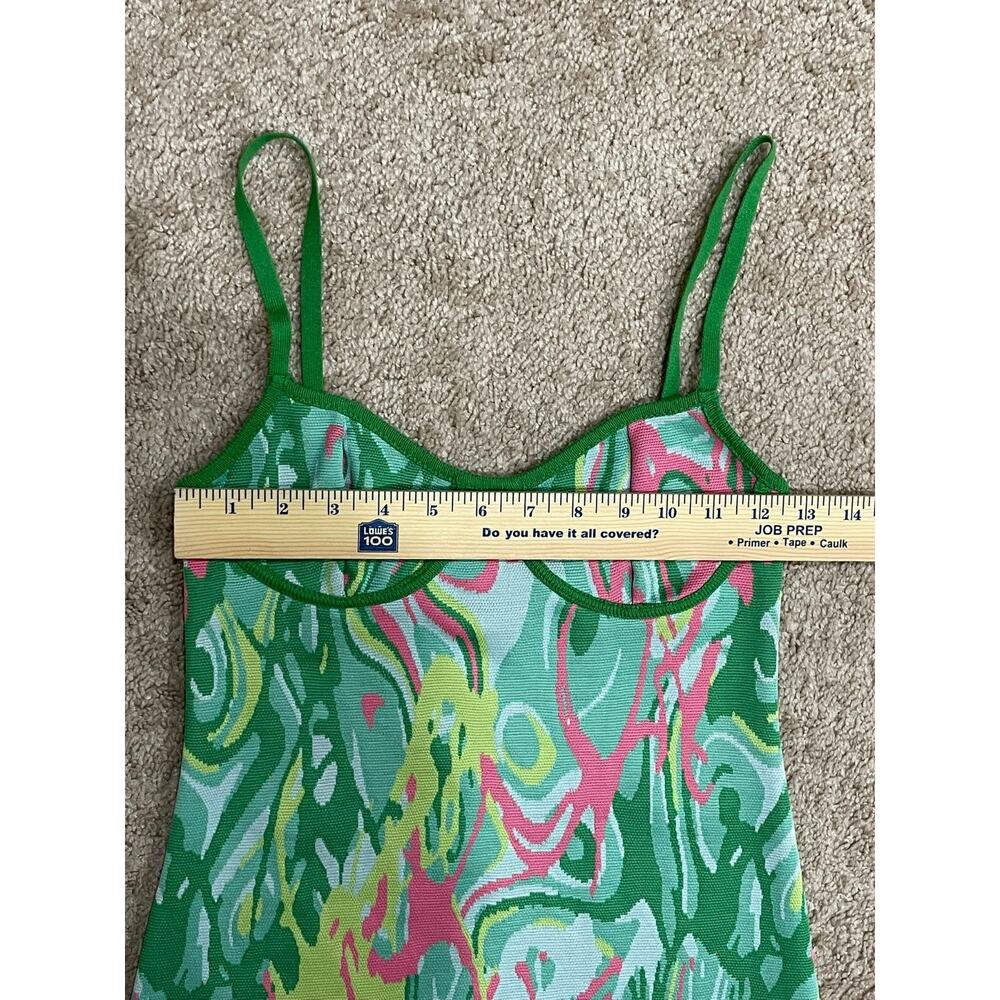 Zara Green Pink Multi Print Mini Dress - Picture 2 of 7